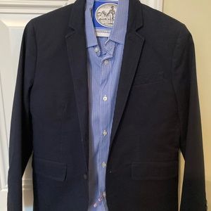 Boys J Crew Factory Thompson suit blazer, pant and shirt, size 10/12.